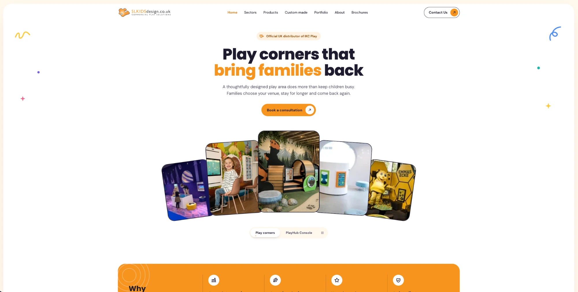 SLKIDSdesign homepage: play corners that bring families back